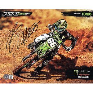 Arnaud Tonus Signed Moto-X 8x10 Photo Beckett Motocross Supercross Autograph
